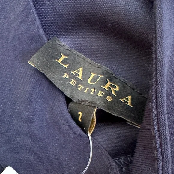 Size 2 Navy Blue LAURA Petites Sleeveless Jumpsuit - Picture 3 of 11